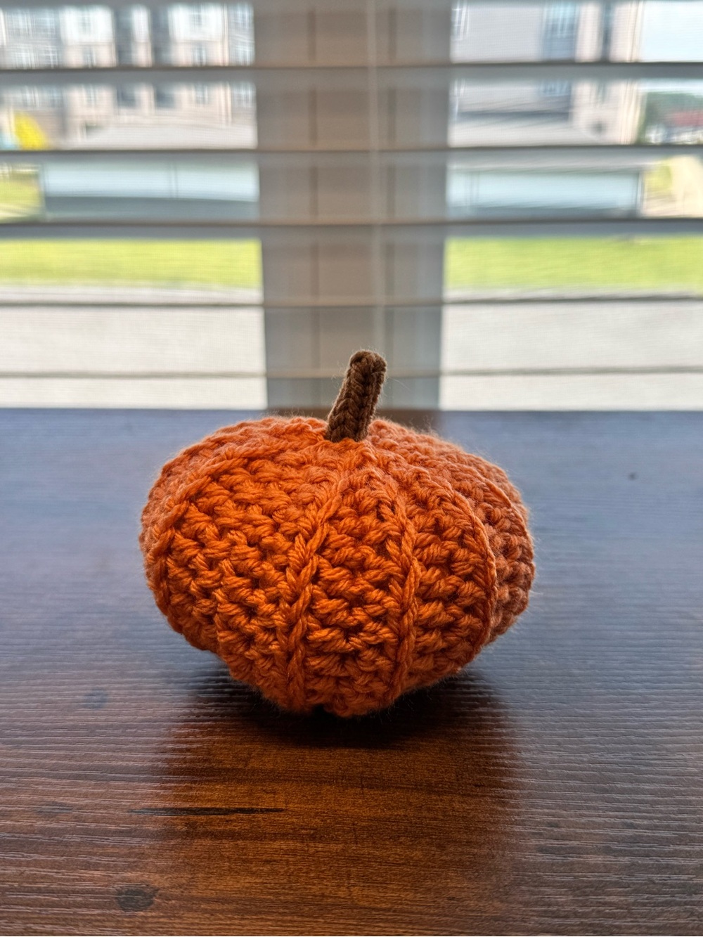 Handcrafted Orange Crochet Pumpkin by